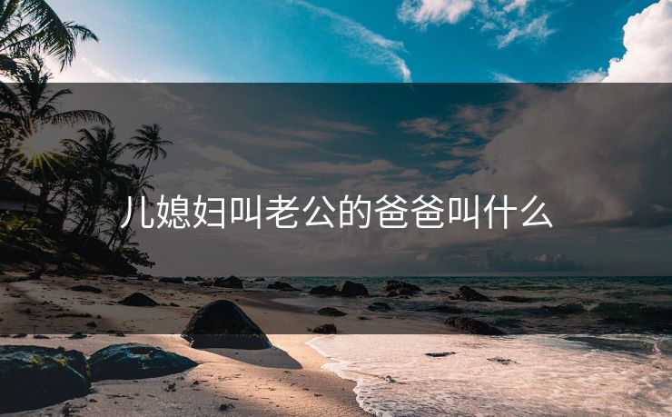 儿媳妇叫老公的爸爸叫什么 儿媳妇叫老公的爸爸叫什么
