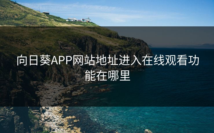 向日葵APP网站地址进入在线观看功能在哪里
